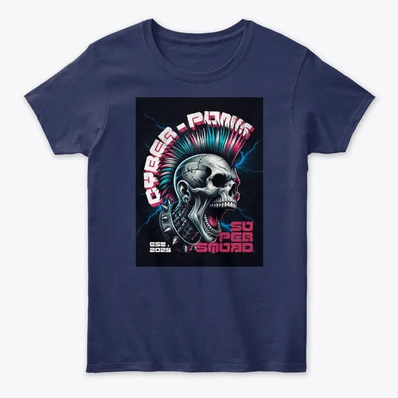 T Shirt Cyber Punk Skull