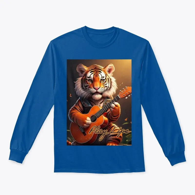 Play Lips, A tiger playing the guitar.