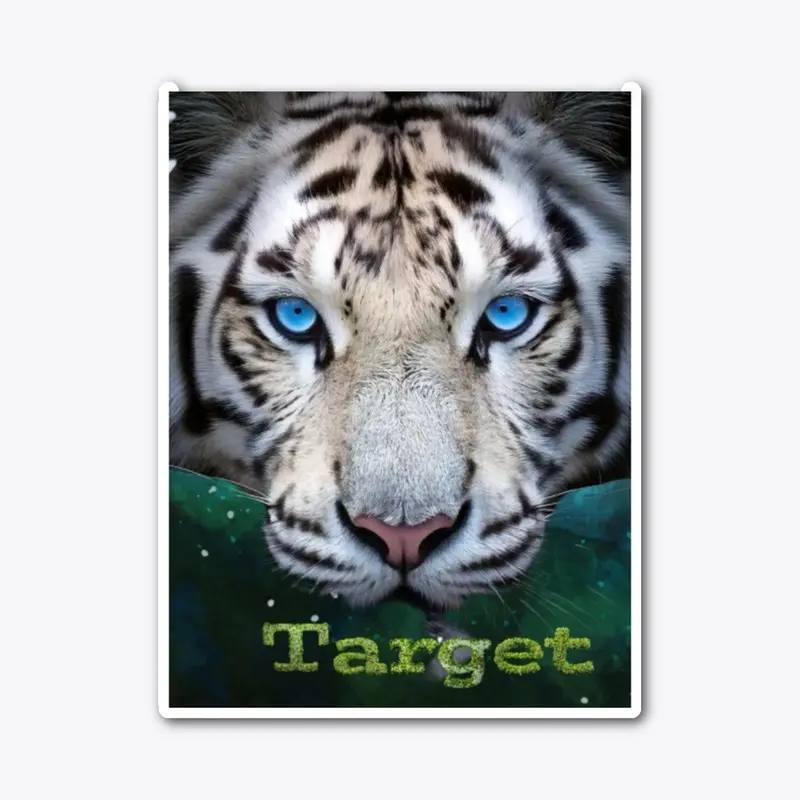 Snarling white Tiger Target