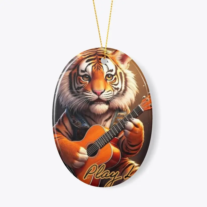 Play Lips, A tiger playing the guitar.